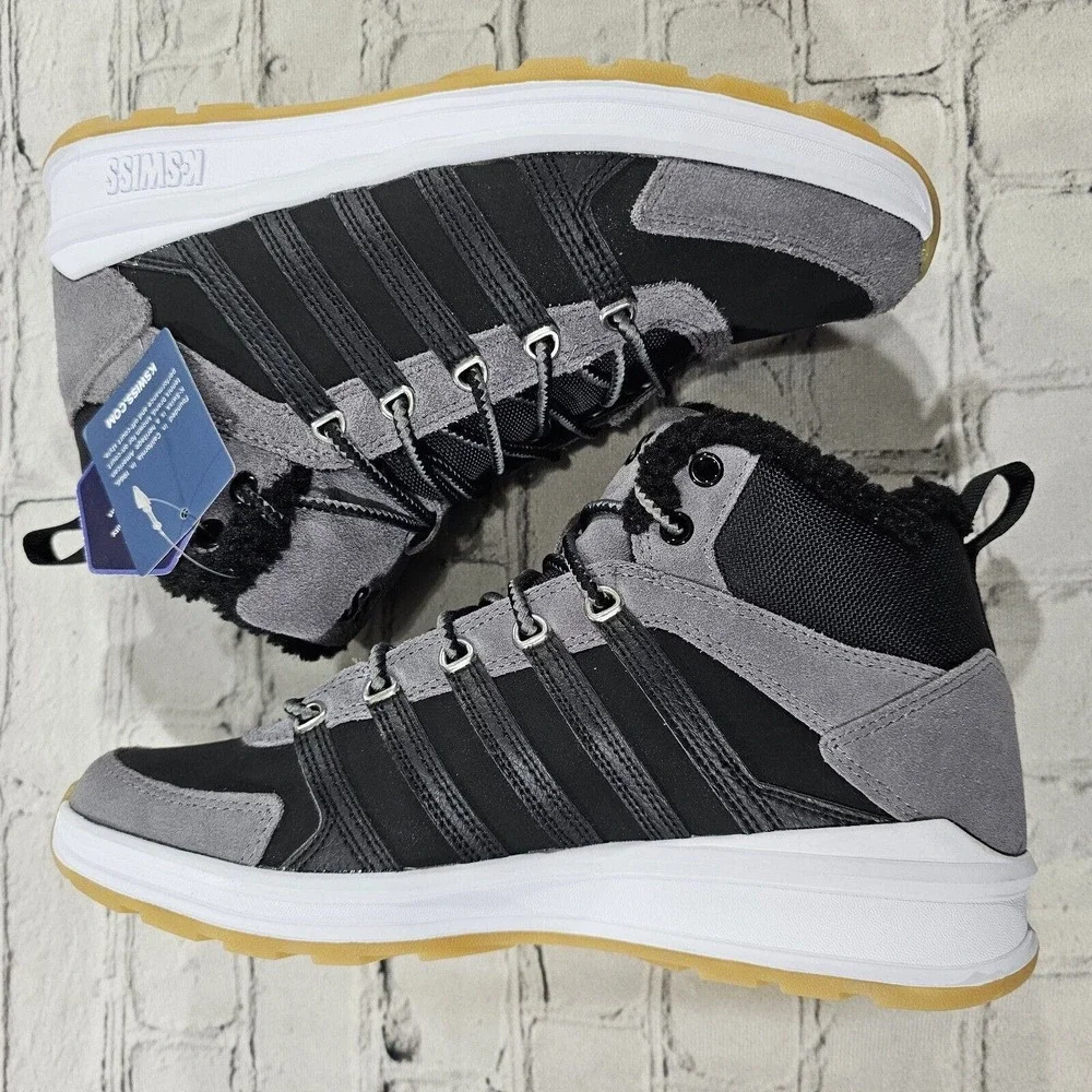 K-Swiss Vista Trainer Mid Winter 07145-024 Black Gray MENS SIZE 8